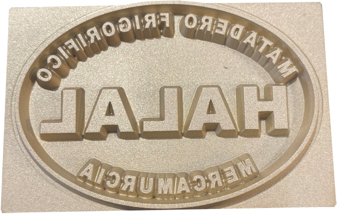 Placa latón marcar carne