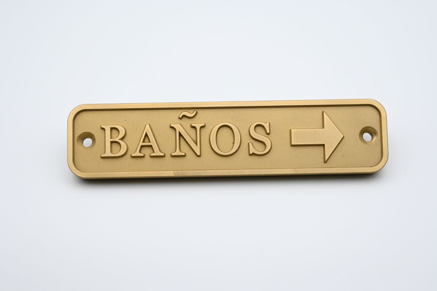 Placa Latón Baños derecha