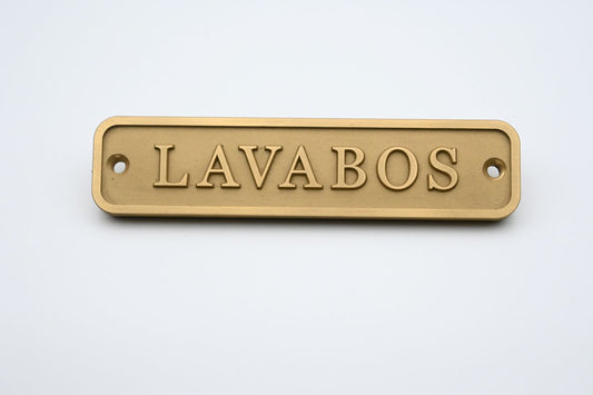 Placa Latón Lavabos